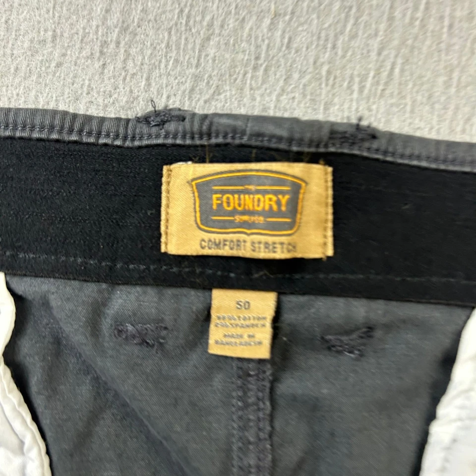Pantalones Cortos Fundry Para Hombre 50 Gris Frente Plano Cómodos Elastizados Chinos Nuevos con Etiquetas Foto 2 de 4