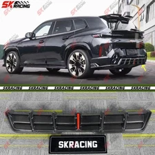 For BMW XM 23-25 Forged/Carbon Fiber/Gloss Black W/LED Rear Bumper Lip Diffuser
