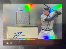 Freddie Freeman Auto 2011 Topps Tribute Jersey Patch Autograph /99 Rookie Card