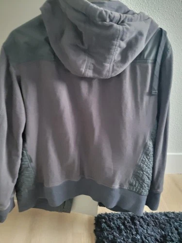 American Rag Cie Men’s Hooded Fleece Jacket w/ Pockets Button Gray L 44" image 2
