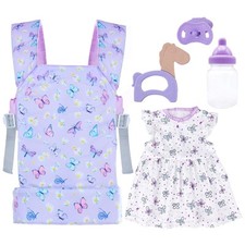 Baby Doll Carrier with Doll Accessories Doll Carrier for Kids, Reborn Doll Ba...