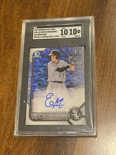 SGC 10/10 - #’d /299 - 2022 Bowman Chrome Erick Hernandez Auto Speckle 1st