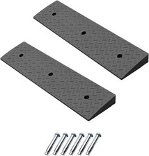 Heavy Duty Rubber Curb Ramps 2'' Rise 2 Pack 11000 LBS Capacity Threshold