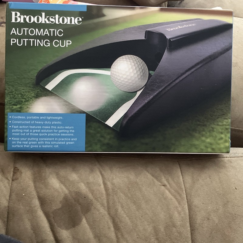 Brookstone Automatic Putting Cup Golf Trainer - Cordless Battery