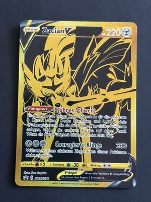Pokémon Black Star Promo Zacian V SWSH076 Fullart Gold Deutsch NM 