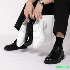 Men's Wing Tip Brogue Dress Formal Leather Wedding Lace Up Shoes Business Spring