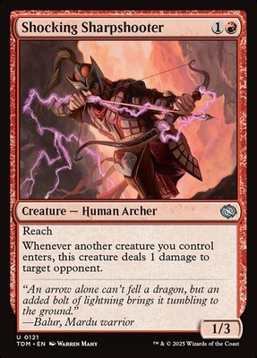 脅迫　mtg foil 1x Shocking Sharpshooter - Foil - Tarkir: Dragonstorm - Near Mint