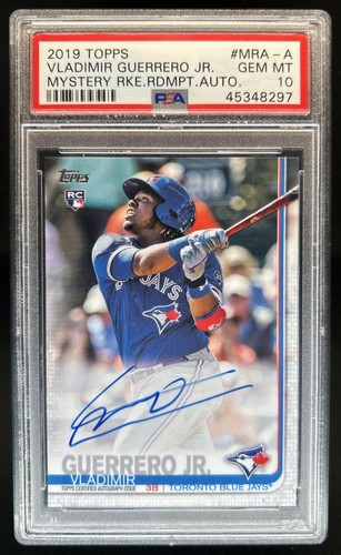 2019 Topps Vladimir Guerrero Jr. Auto Mystery Rookies RC #MRA-A Blue Jays PSA 10