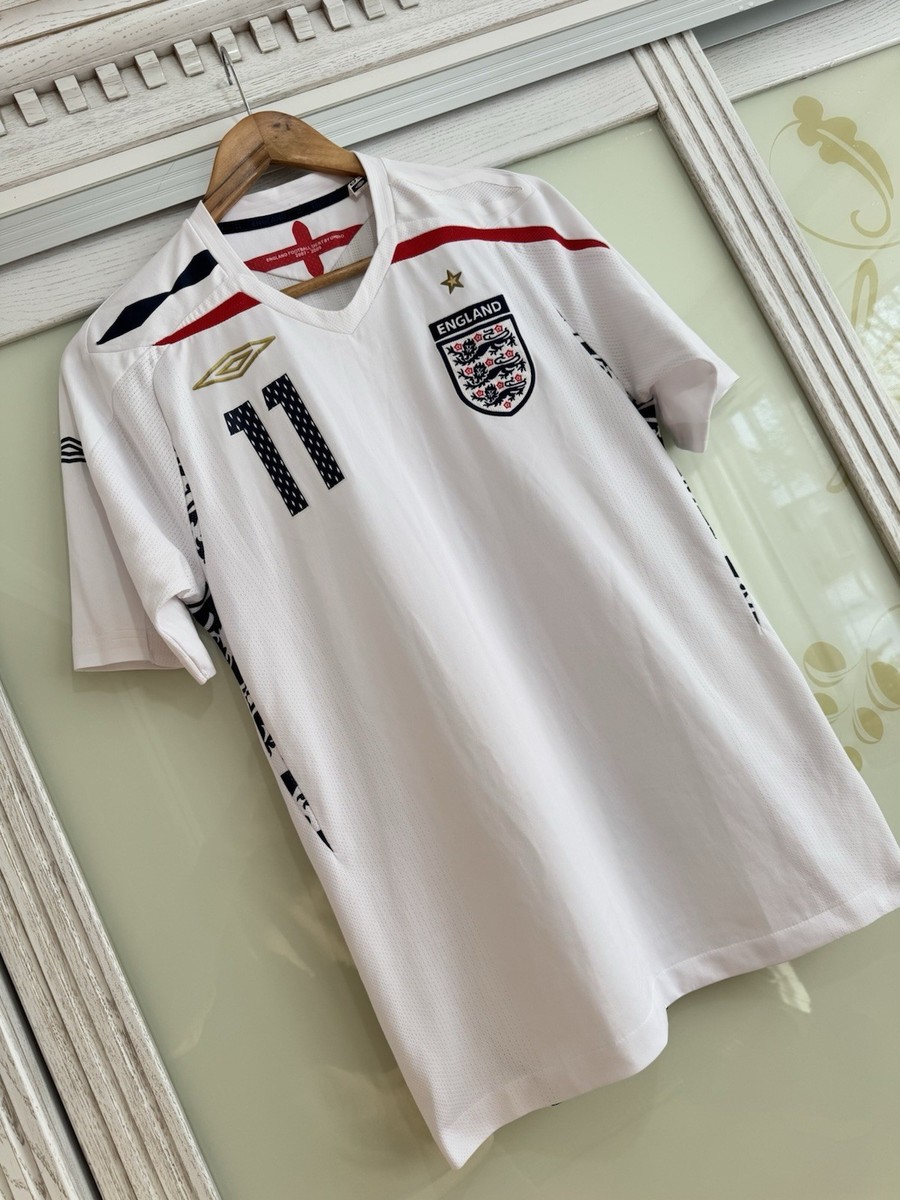 J.Cole England 2008-2009 Home Soccer Jersey Football Kit Shirt