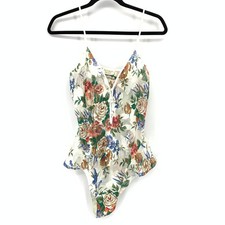 Vintage Victoria's Secret Gold Label Bodysuit Teddy Womens Size S Floral Print