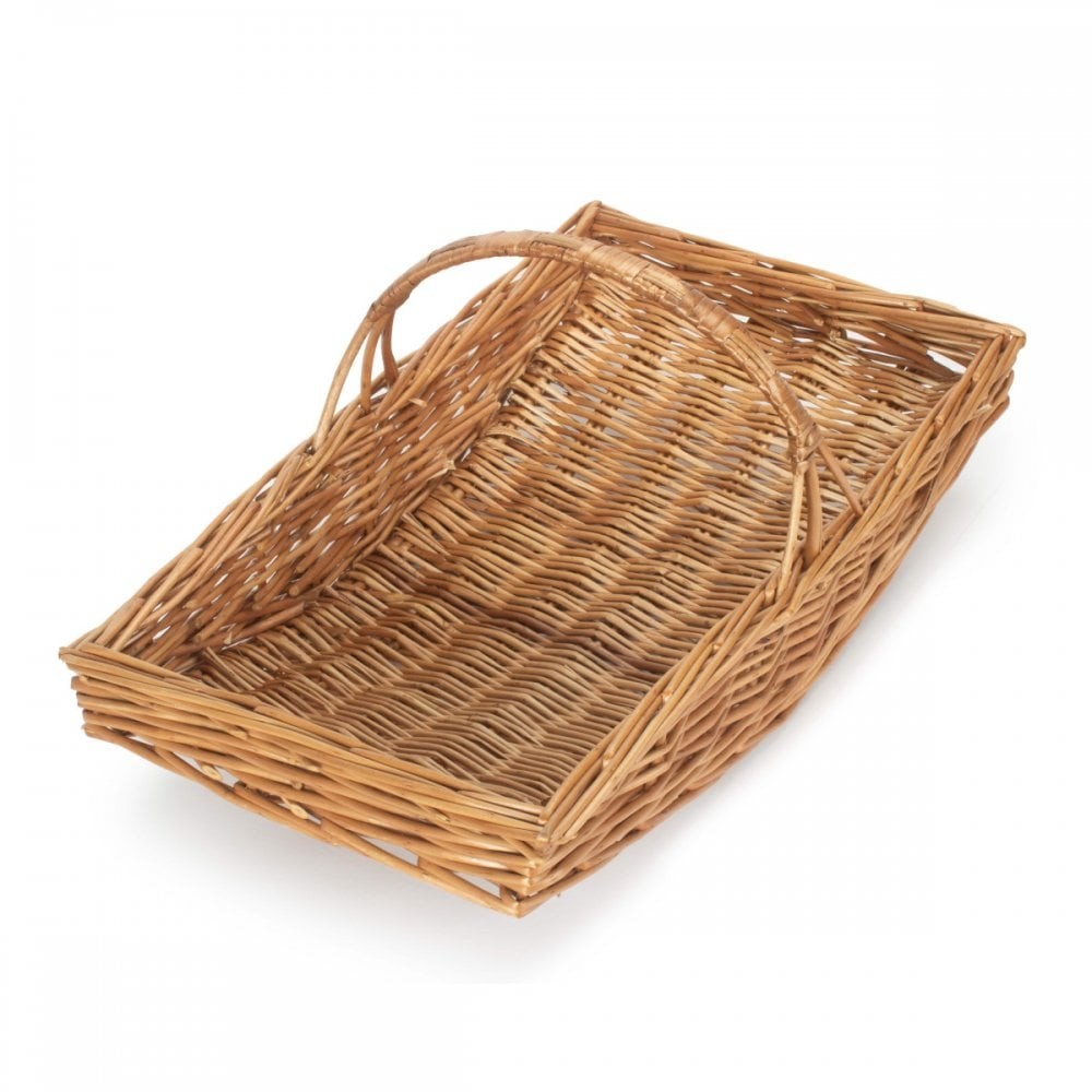 Medium Wicker Garden Trug Basket for Flowers Veg Fruit (L W H) 56 x 29 x 10cm