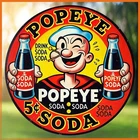 Tin Metal Signs Home Décor Painting 8*8  Popeye soda vintage advertisement  post