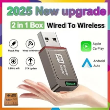 USB Auto Wireless CarPlay Adapter For iPhone Apple Wireless Dongle Plug＆Play 5V