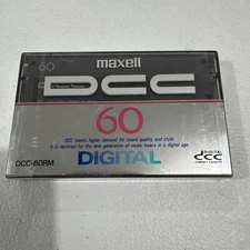 MAXELL   DCC  60RM    BLANK DIGITAL CASSETTE TAPE (1)      (SEALED)