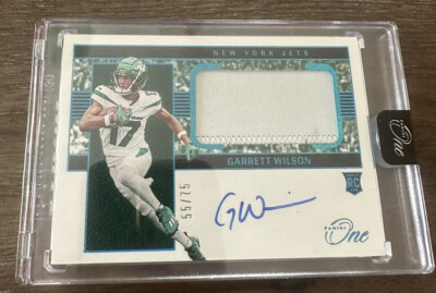 2022 Panini Zenith - Rookie Patch Autograph Garrett Wilson 55/75