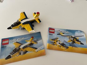 4 sets lego creator 3 in 1 Jet plane, helicopter, racing car, train.