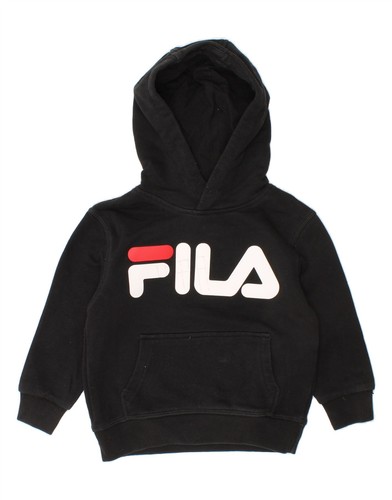 FILA Baby Boys Graphic Hoodie Jumper 18-24 Months Black Cotton BB18