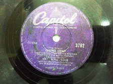 Nat King Cole Raintree County Capitol Rare 78 Rpm Record India VG+