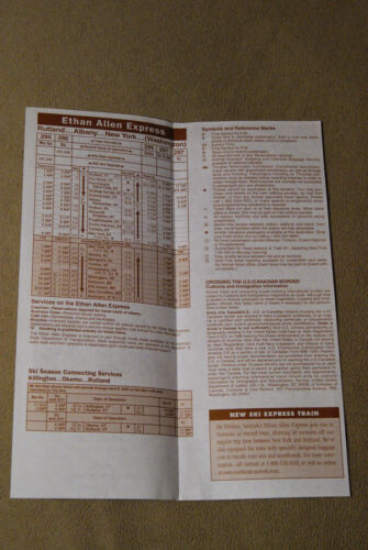 Horario de servicios de Amtrak Vermont invierno 2000 - Imagen 2 de 3