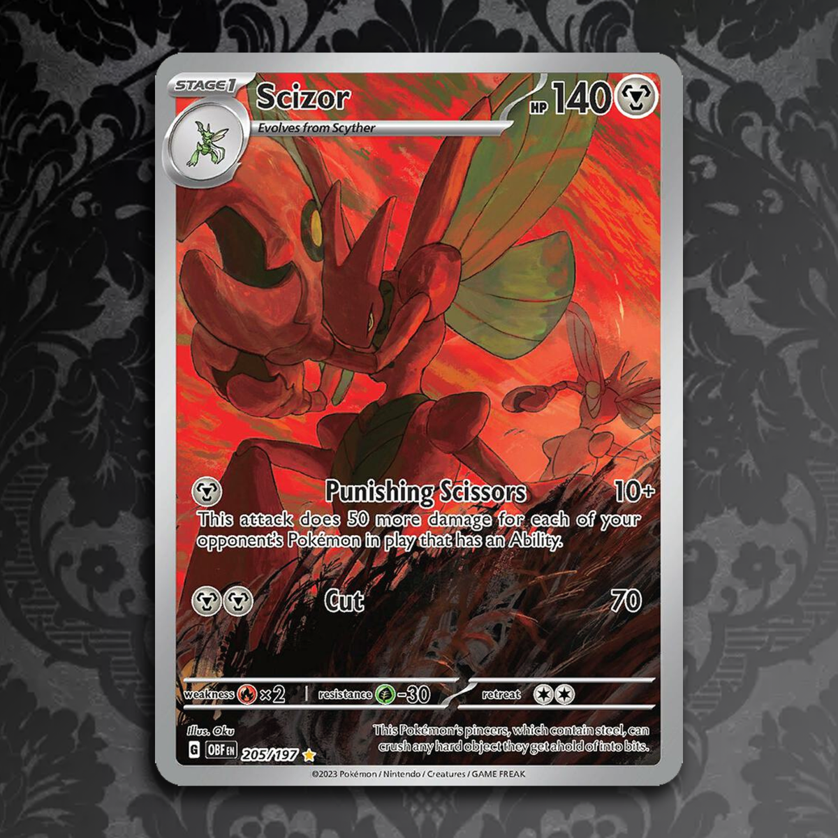 Pokemon TCG: Obsidian Flames - Scizor 205/197 Illustration Rare IR