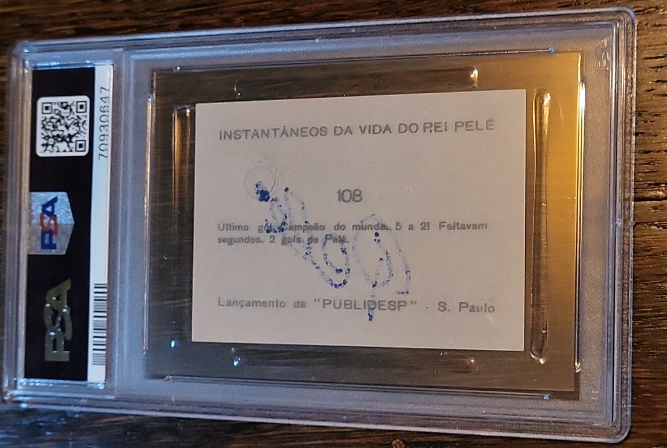 Pele Collection 1964 Instantaneos #108 SIGNED PSA 8 DNA  Auto 10  Pop 1/0 🇧🇷  view 4