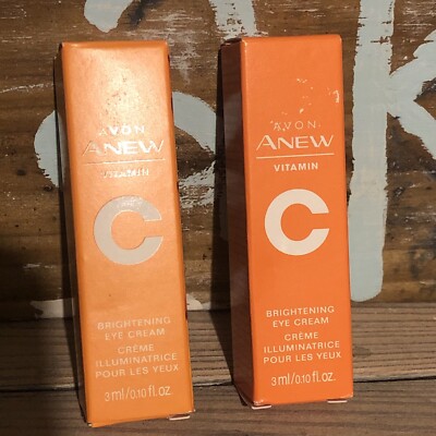 Avon Anew Brightening Eye Cream - 0.10 Fl. Oz. - New Travel Size Bundle Of 2 New