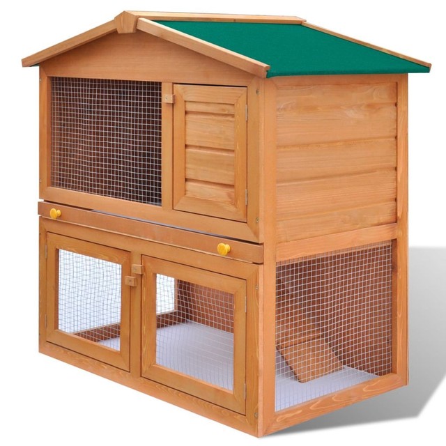 Outdoor Rabbit Hutch Small Animal House Pet Cage Carrier Coop 3 36 Wooden Rabbit Hutch A Frame Pet Cage Wood Small Animal House En