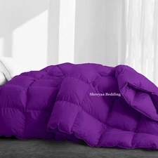 Awesome Down Alternative Comforter+Sheet Set Queen Size Purple Solid