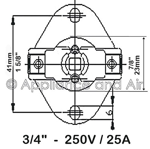 Universal High Limit Switch L300F manual reset, fits many Heaters, SHIPS TODAY! - Picture 5 of 8