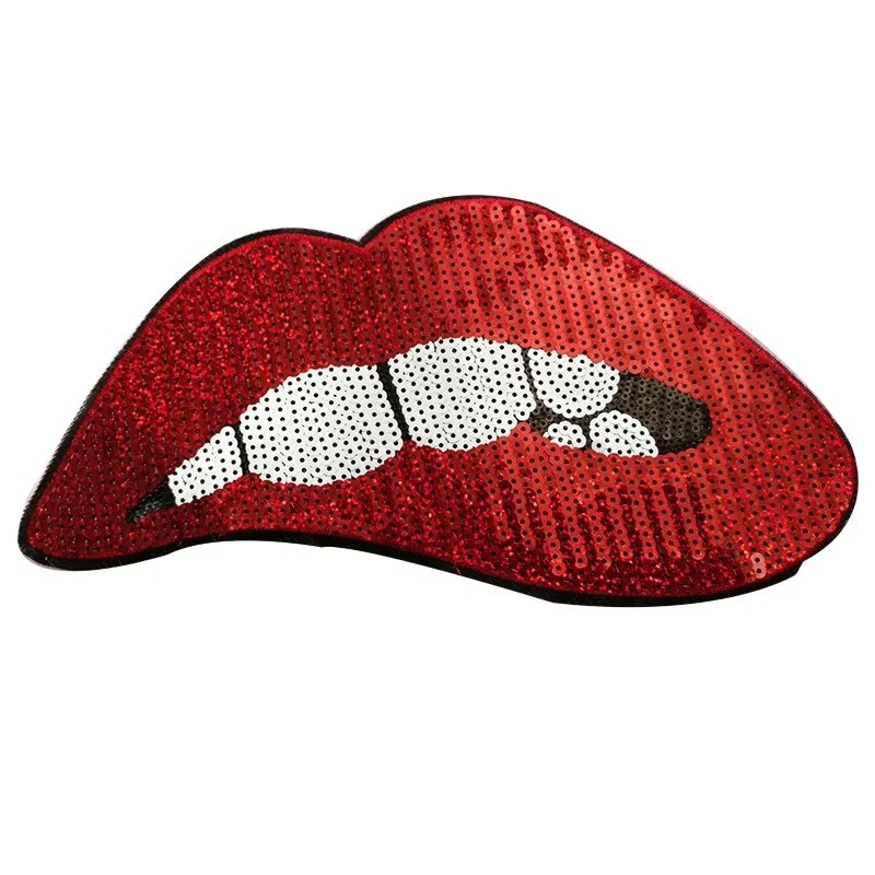 43 Pcs Sequins Embroidery Lips Patches Lot - Image 2 of 4