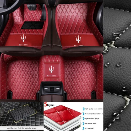For Maserati Ghibli Gran Turismo Quattroporte Car Floor Mats Waterproof Custom - Imagen 14 de 35