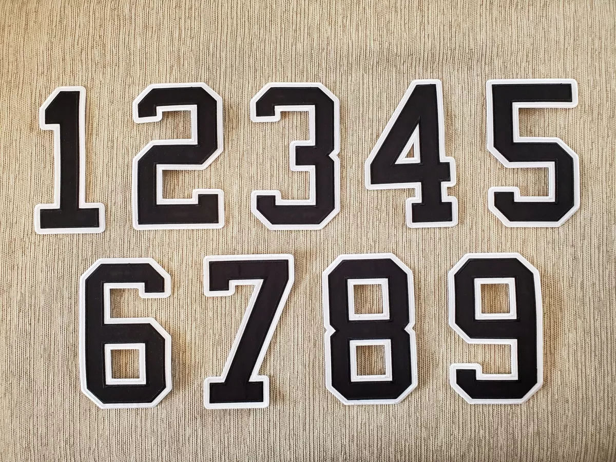 Large Jersey Number Patches