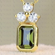 5.60ct Emerald Natural Peridot Gemstones & Di...