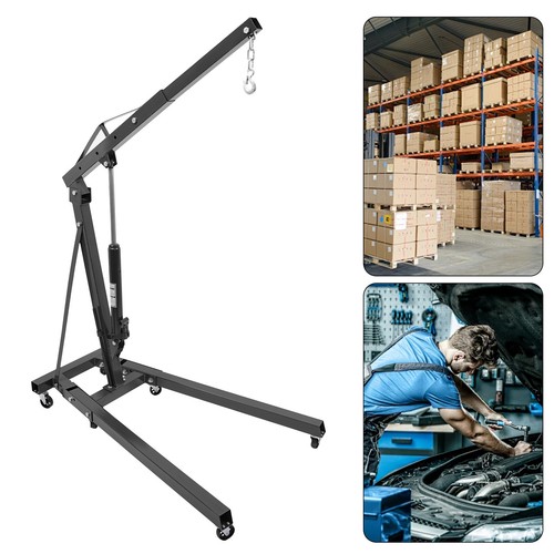 Folding Hydraulic Lifter Crane Warehouses Heavy Duty Lifting Crane 1T/2204.6 lbs - Foto 8 di 21