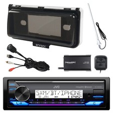JVC Bluetooth Marine Radio, Satellite Radio Tuner, Cover, Antenna, USB Adapter