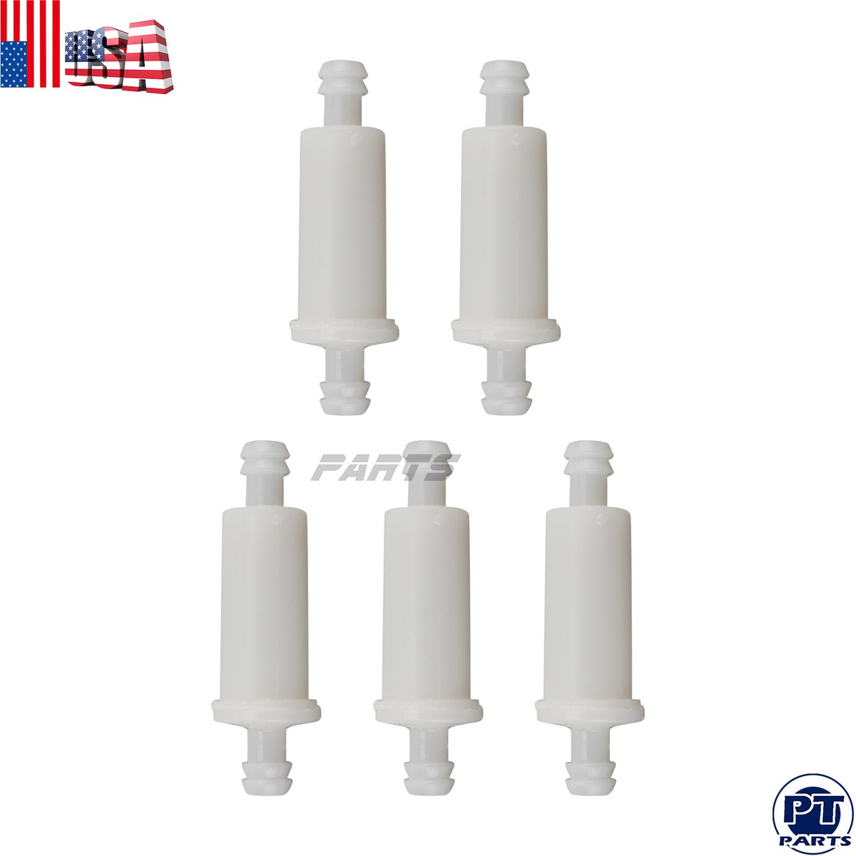5-Pack Azpartspro Inline Fuel Filters 2530009 – For Polaris ATVs, Rangers & Snowmobiles