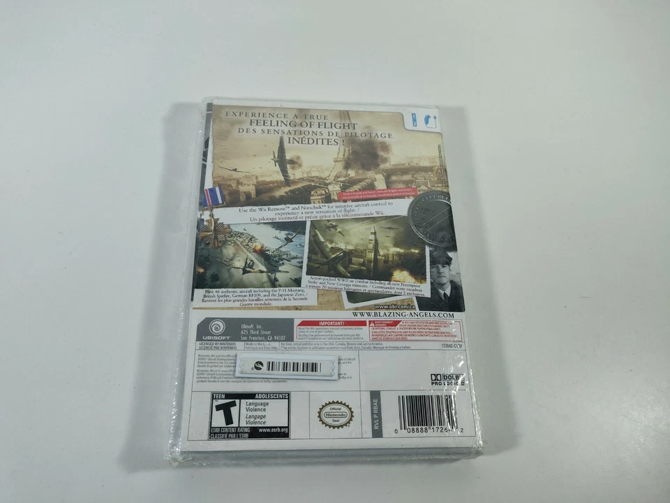 Blazing Angels Squadrons of WWII Nintendo Wii Ubisoft 2007 New - Image 2 of 4