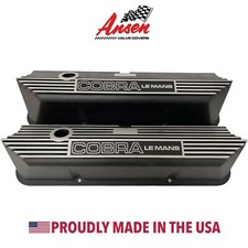 Ford Fe Cobra Le Mans Tall Valve Covers Black - New Long Plate - Ansen Usa Ford Fe Cobra Le Mans Tall Valve Covers Black - New Long Plate - Ansen Usa