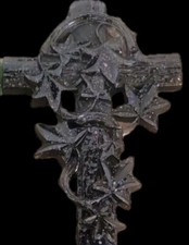 Leaves Cross Epoxy Resin Wall Hanging Decor Handcr...