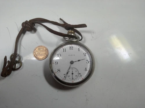 Working Antique 1909 Elgin 317 Nice Working Mans Pocket Watch