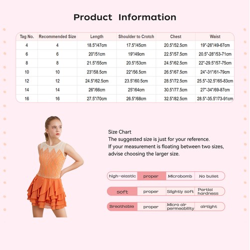 Abiti bambina bambina ballerine pagliaccetti abito moderno senza maniche Unitard Roller - Foto 33 di 62
