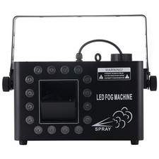 Smoke Fog Machine 1500W 16LED Party Lights DJ Stage Fogger Effect RGB DMX Remote