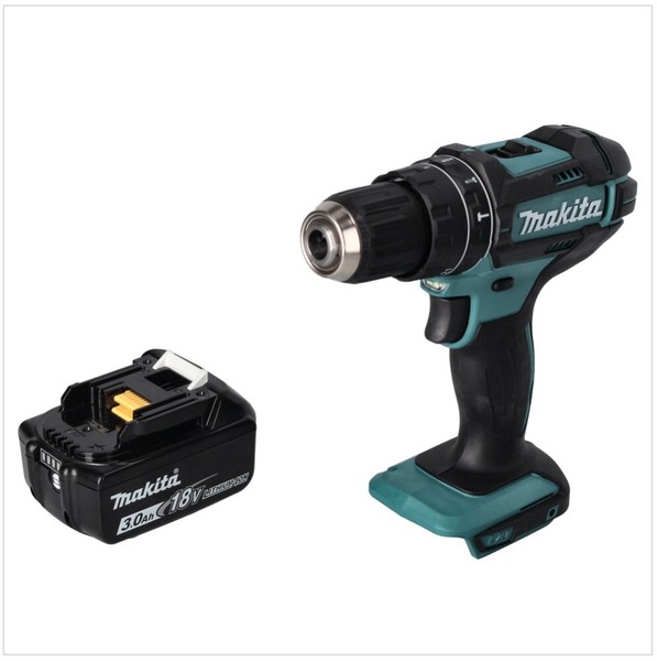 Makita Dhp 482 F1 Akku Schlagbohrschrauber 18 V 62 Nm + 1X Akku 3,0 Ah-image