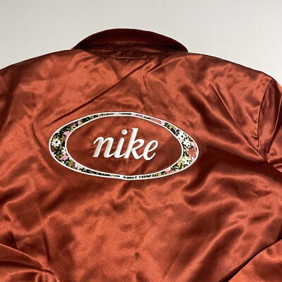 NIKE Womens SATIN FEMME Jacket CU5351-895 Firewood Orange Sz NIKE Womens SATIN FEMME Jacket CU5351-895 Firewood Orange Sz