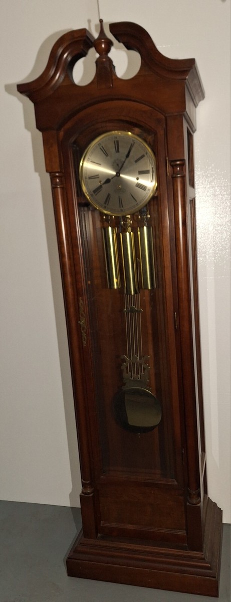 New England 3 Weight 8 Day Triple Chime Grandfather Clock Working