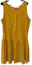 Vtg South Beach Sleeveless Yellow Floral Cottage Core Sundress Babydoll-L/XL