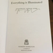 JONATHAN SAFRAN FOER Everything Is Illuminated SIGNED UK Uncorrected Proof RARE