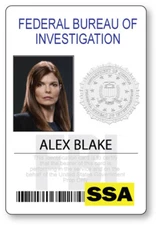 CRIMINAL MINDS ALEX BLAKE NAME BADGE PROP HALLOWEEN COSPLAY MAGNET BACK