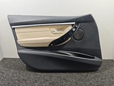GENUINE BMW 3 SERIES F30 F31 FRONT LEFT DOOR CARD BLACK OYSTER LEATHER