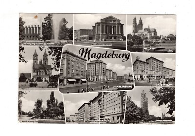 AK Ansichtskarte Magdeburg / Café Stadt Prag / Maxim-Gorki-Theater